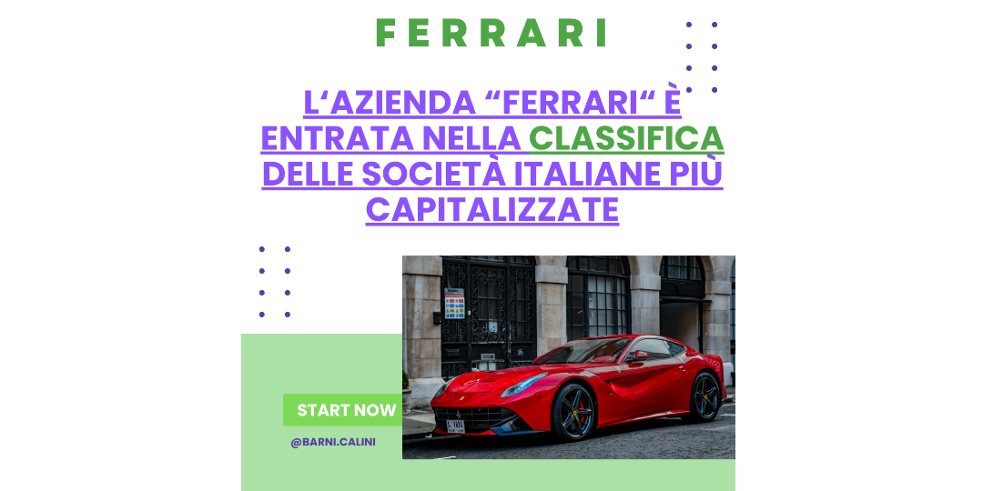 Rappresentazione visiva dell'articolo: FERRARI entra nell’olimpo !