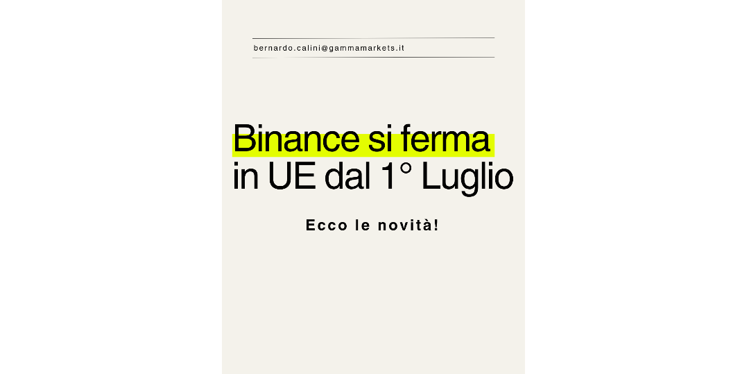 Rappresentazione visiva dell'articolo: Binance si ferma in Europa dal 1° Luglio: i tuoi soldi sono al sicuro?